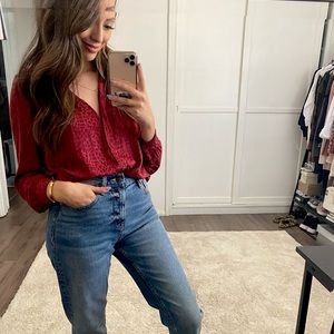 Red flowy Top